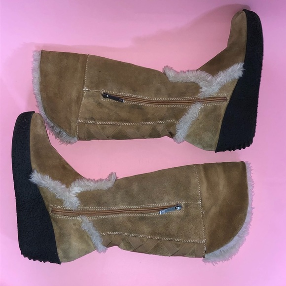 Donald Pliner leather Patricia tan winter camel boots 8.5 - Picture 5 of 9